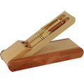 Rosewood & Maple Pen & Pencil Set - 2 Cavity